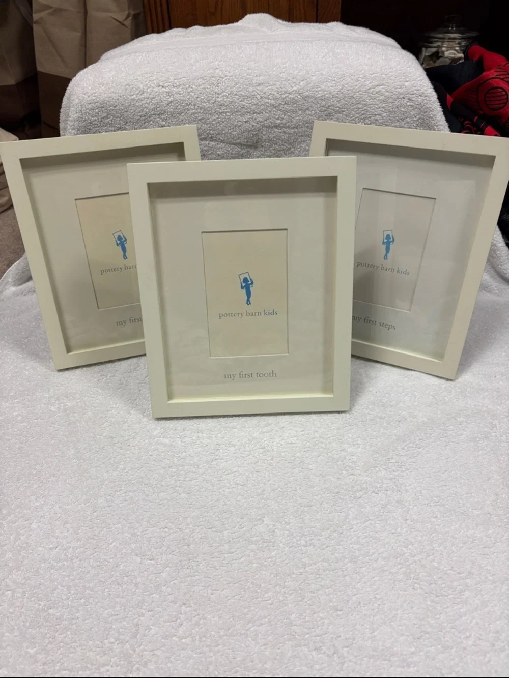 Pottery Barn Kids my first Cream-White Baby Frame Set
